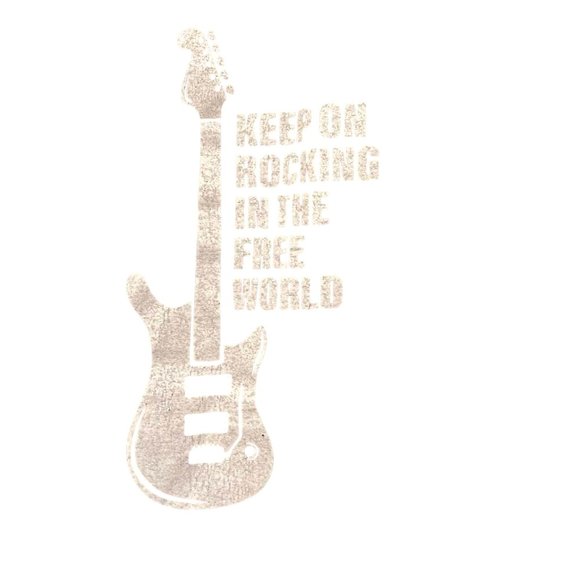 Gildan Ultra Cotton Keep On Rocking In The Free World Black Graphic T-Shirt XL - Picture 4 of 7